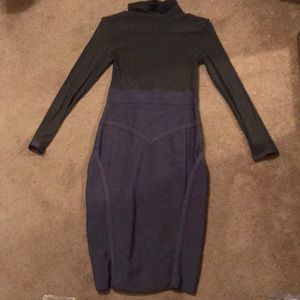 See through top Mesh Top, Bandaged bottom Dress